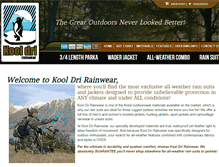 Tablet Screenshot of kooldrirainwear.com